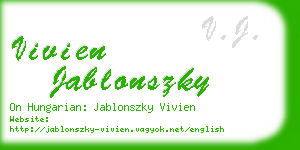 vivien jablonszky business card